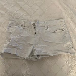 White Jean Shorts